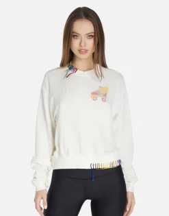 Clearance Retro Skate Crop Pullover In | Spalding By Women Sweaters & Knits