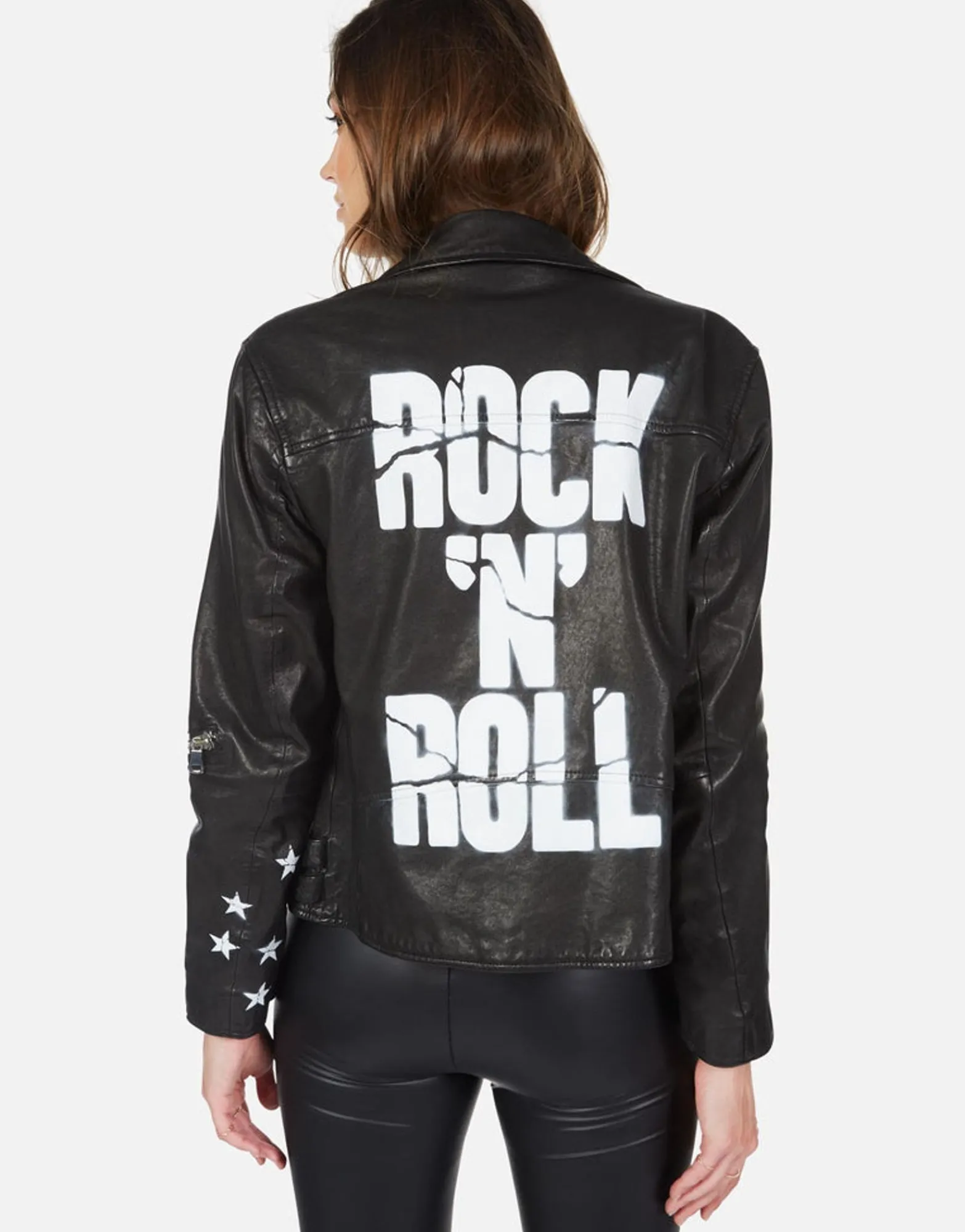 Cheap Rock 'N' Roll Leather Moto Jacket | Posey By Women Jackets