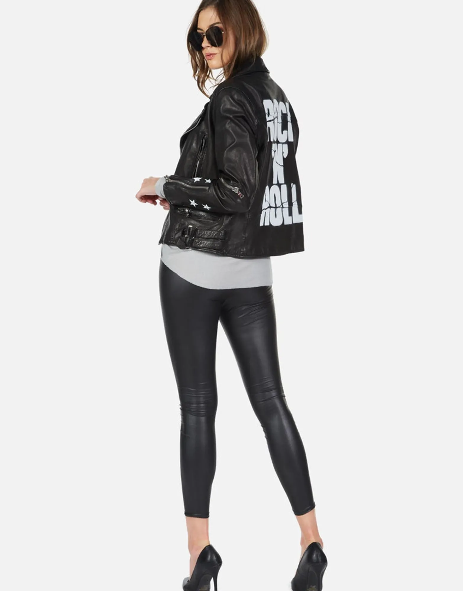 Cheap Rock 'N' Roll Leather Moto Jacket | Posey By Women Jackets