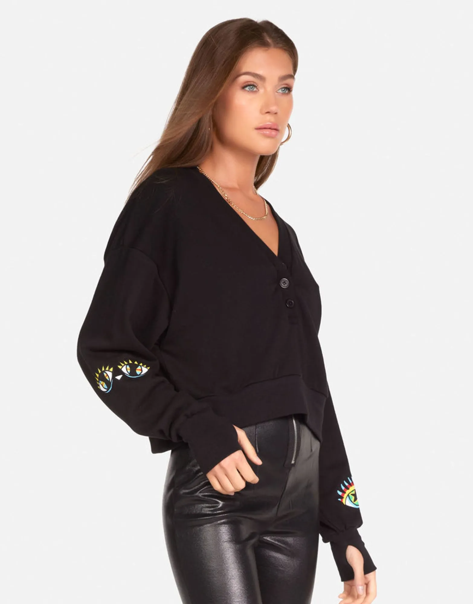Cheap Rocker Eye L/S Henley In | Kathryn By Women Long Sleeve