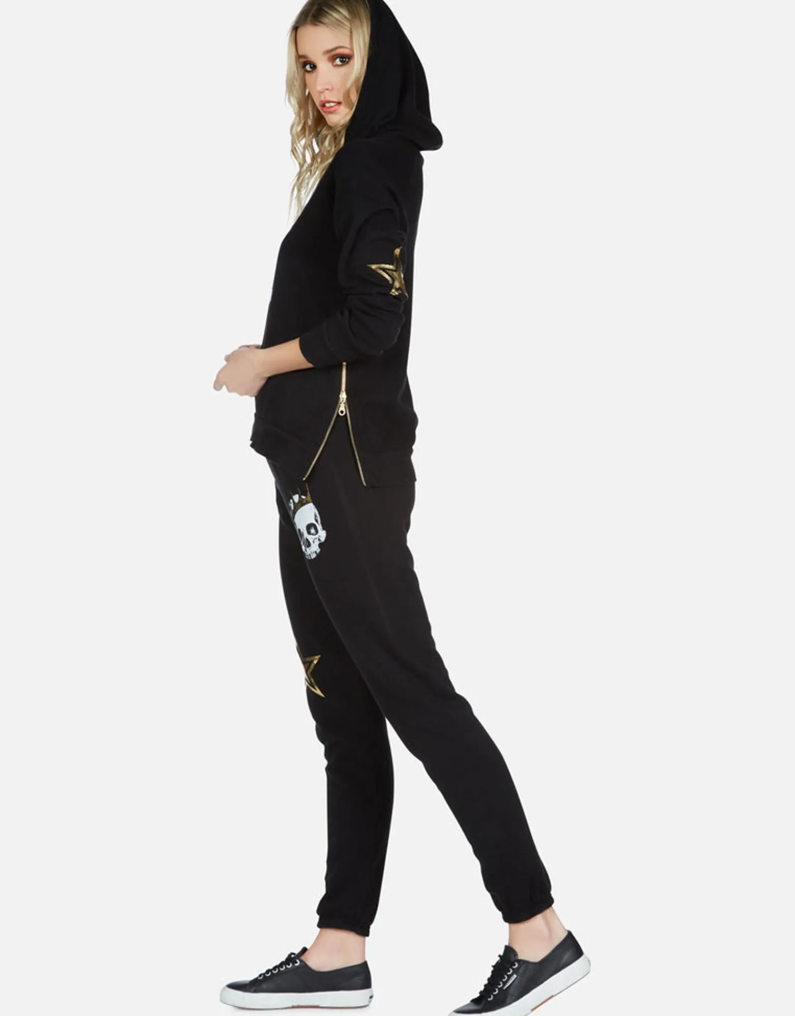 Sale Royal Skull Long Sweatpant W/ Reverse W/B | Gia By Women Long Sweatpants