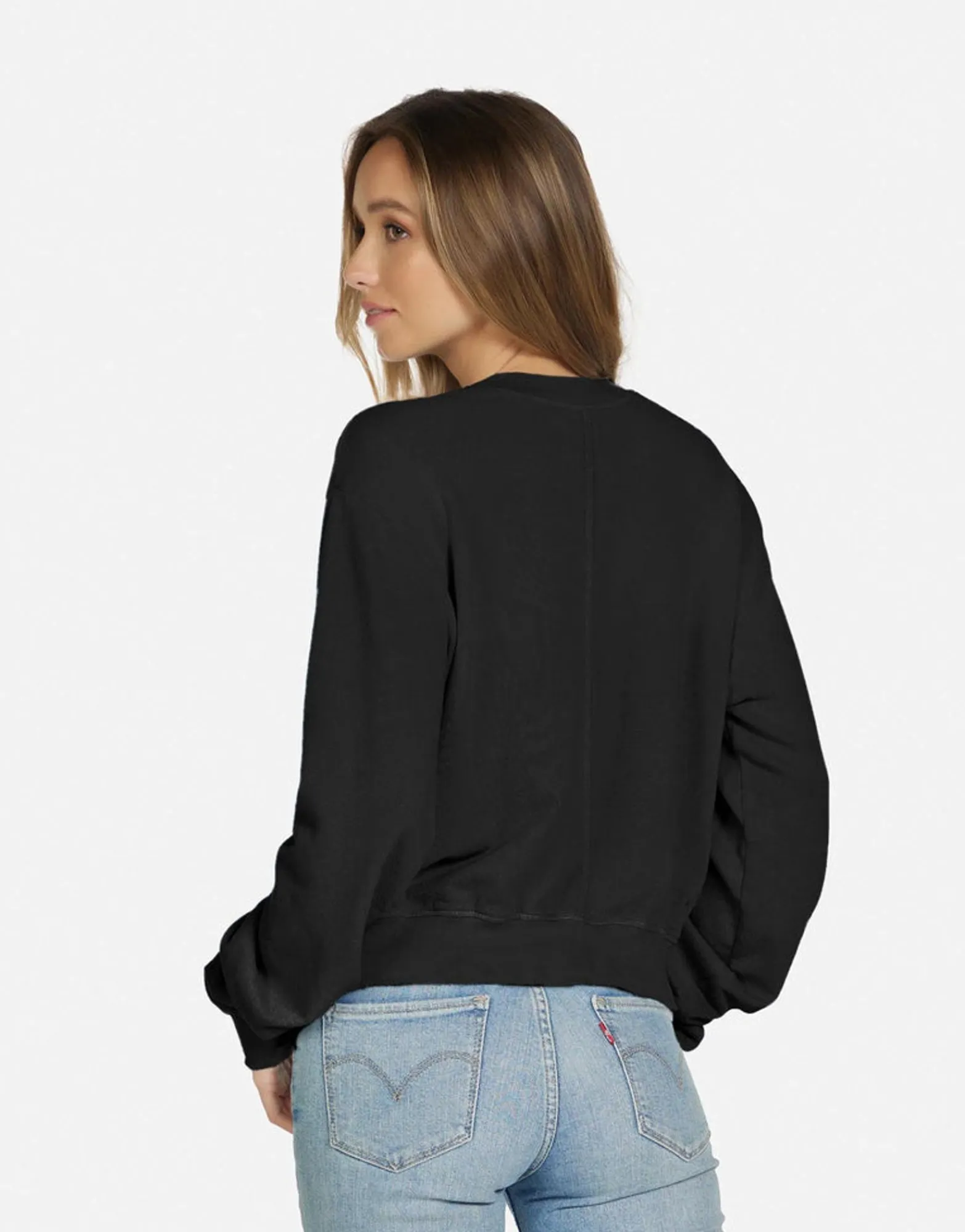 Store Shark Crop Pullover W/ Crystals In | Spalding X By Women Long Sleeve