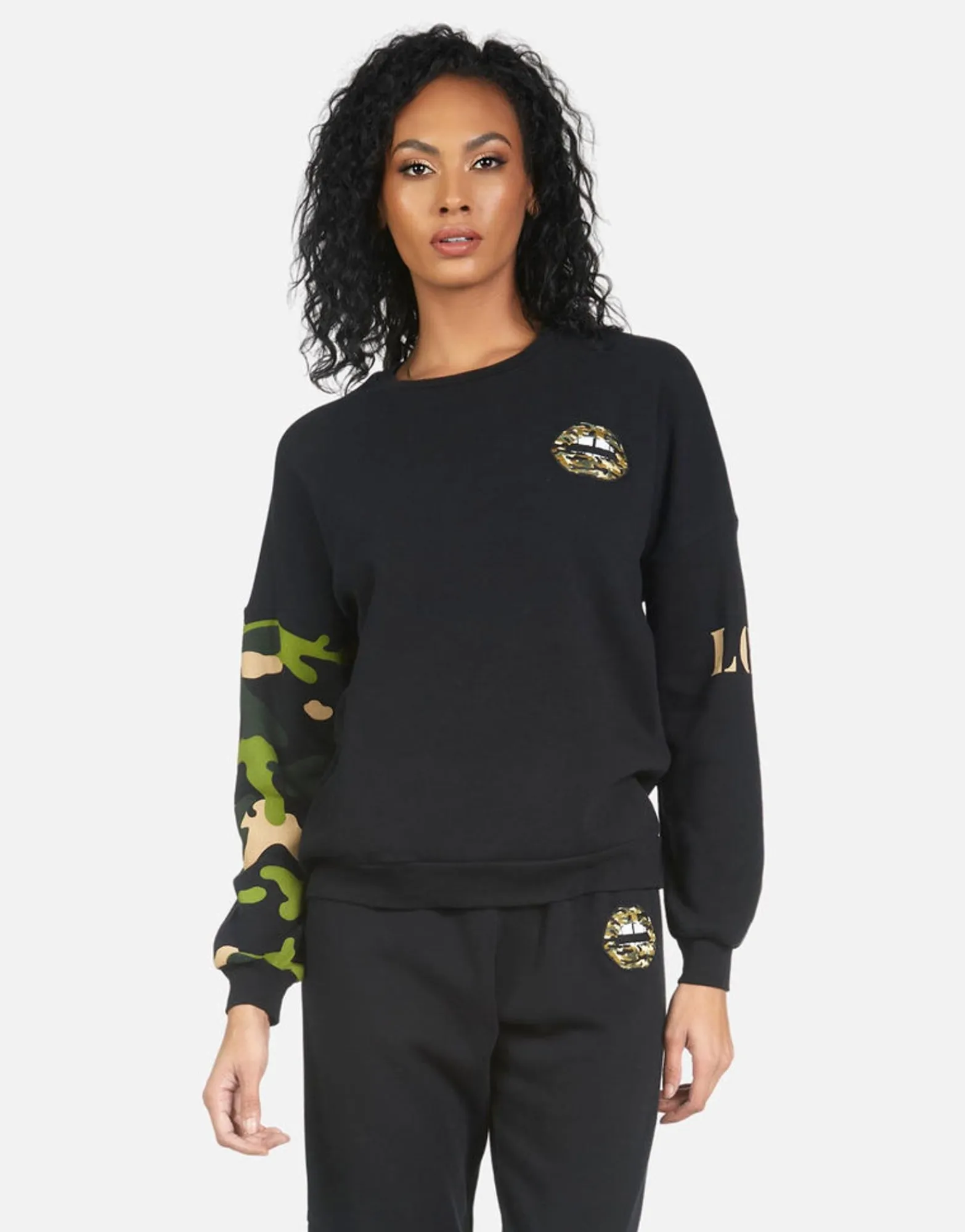 Fashion Sierra Camo Lip Women Long Sleeve
