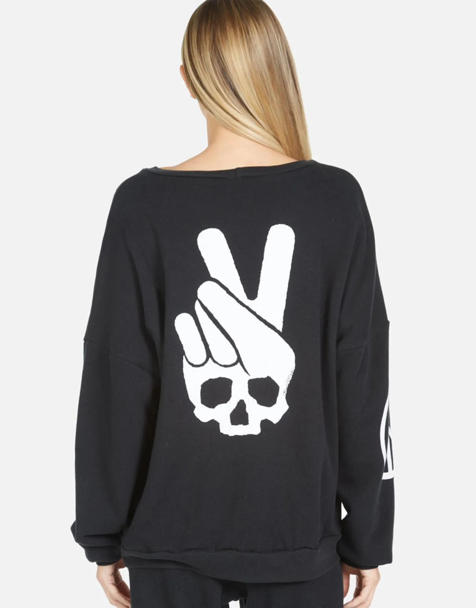 New Sierra Skull Peace Hand Women Long Sleeve
