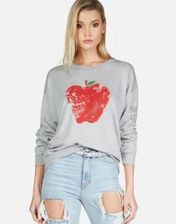 Online Skull Apple L/S Oversized Boyfriend Pullover | Babbs By Women Long Sleeve