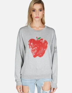 Online Skull Apple L/S Oversized Boyfriend Pullover | Babbs By Women Long Sleeve