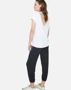 Discount Skull Crest S/S Tee W/ V Cut-Out Back | Moxie By Women Short Sleeve
