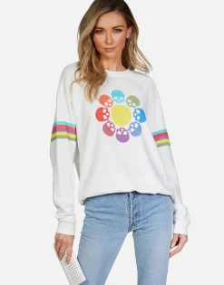 Best Sale Skull Flower L/S Crew Neck Raglan Pullover | Anela By Women Long Sleeve