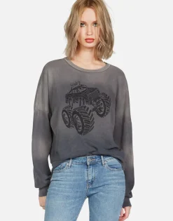Store Skull Monster Truck L/S Boyfriend Pullover | Sierra By Women Long Sleeve