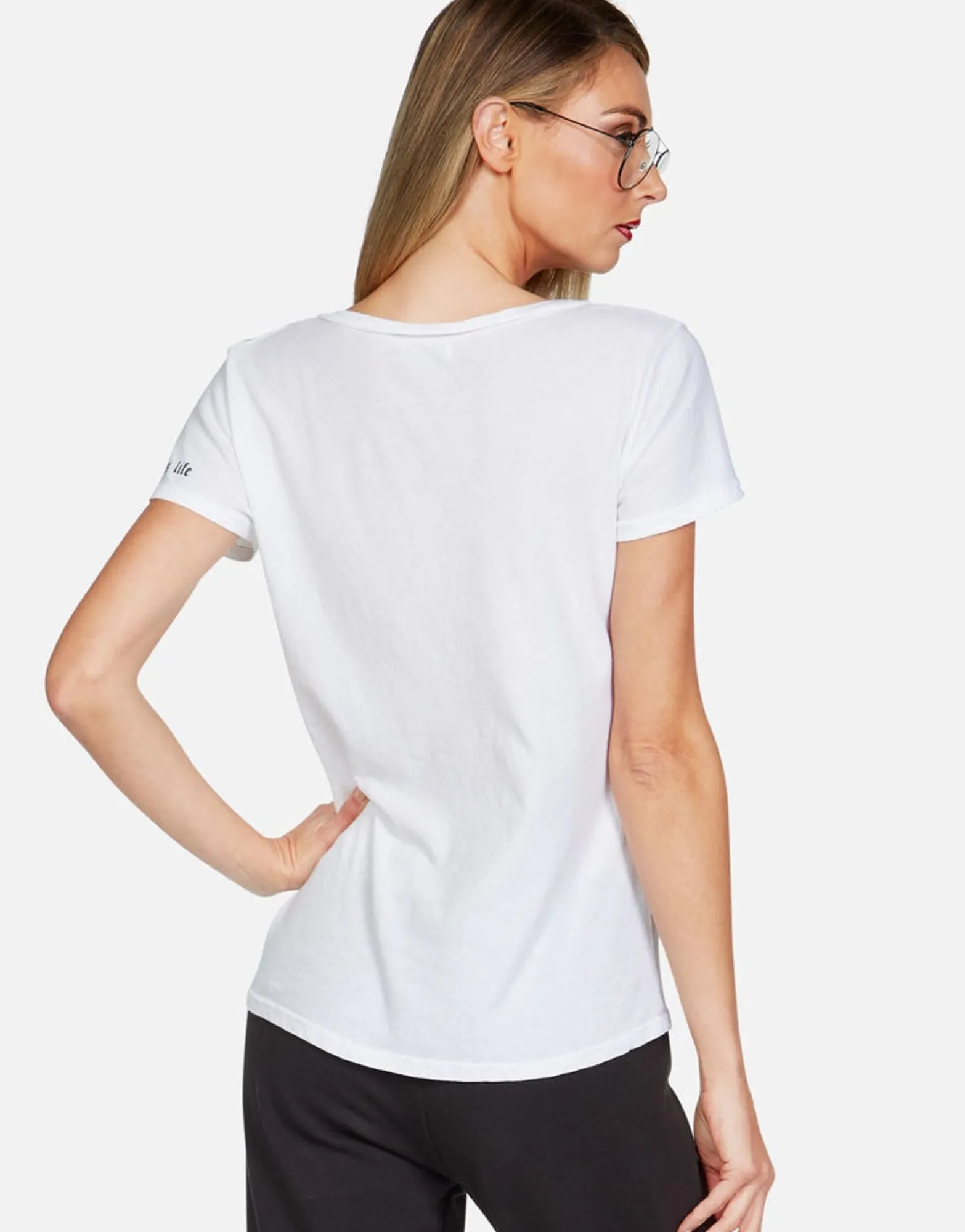 Cheap Skull Music Note S/S V-Neck Tee | Cruz By Women Short Sleeve
