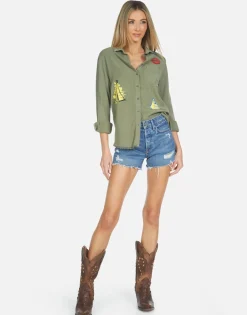 Best Sale Sloane Camp Hair Don'T Care Women Long Sleeve