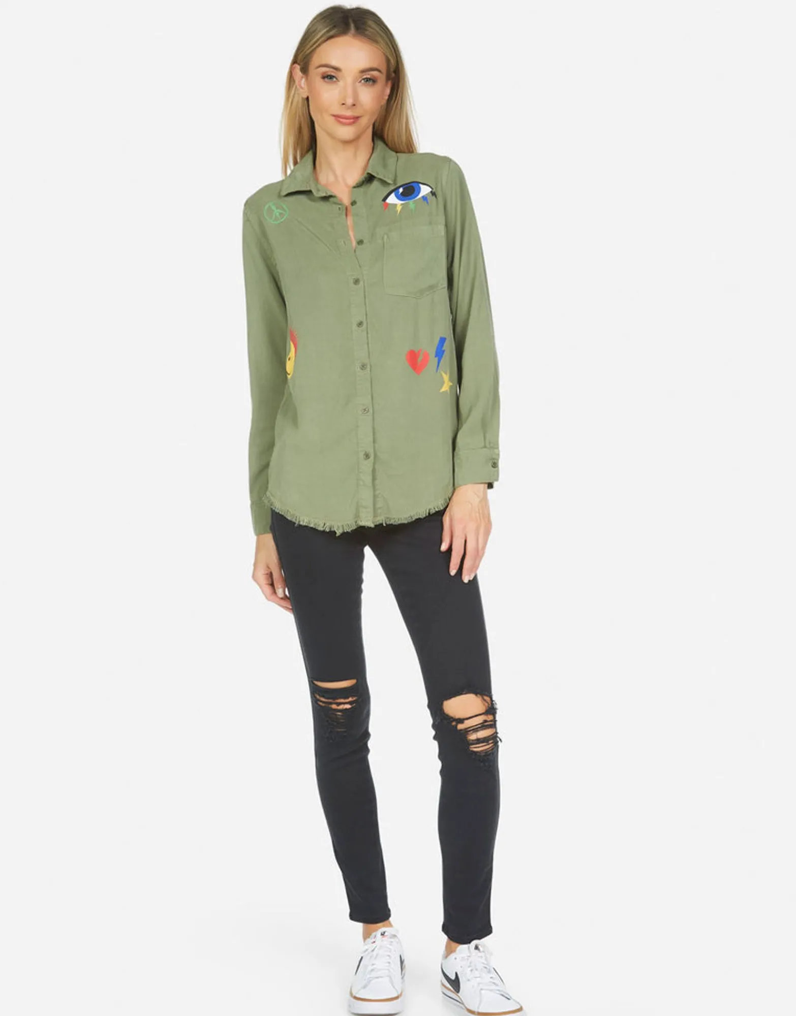 Best Sale Sloane Color Punk Happy Eye Women Long Sleeve