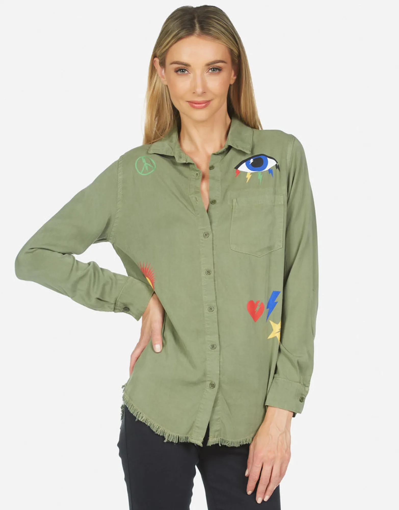 Best Sale Sloane Color Punk Happy Eye Women Long Sleeve