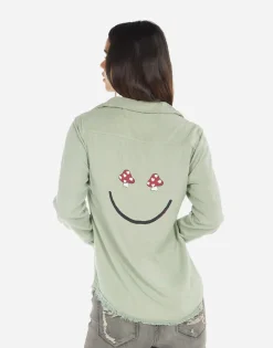 Discount Sloane Mushroom Happyface Women Long Sleeve
