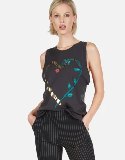 Hot Snake Heart High Neck Tank | Peyton By Women Tanks