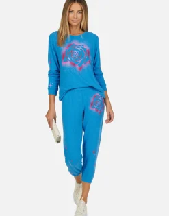 Flash Sale Sparkle Rose Crop Sweat Pant | Alana By Women Crop Sweatpants