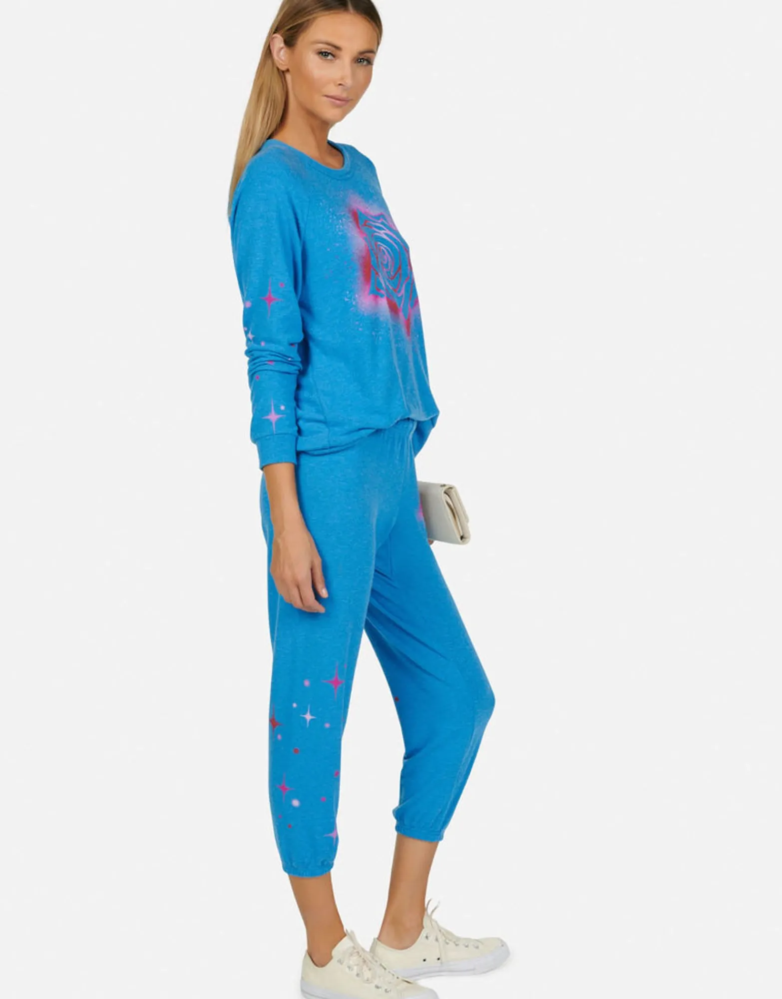 Flash Sale Sparkle Rose Crop Sweat Pant | Alana By Women Crop Sweatpants