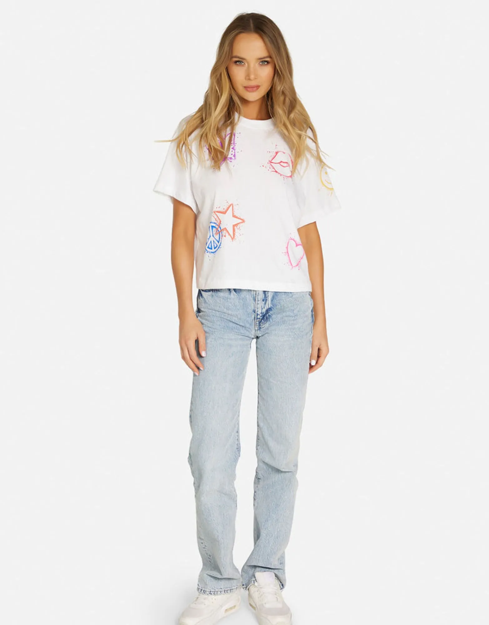 Cheap Splatter Elements Boxy Crop Tee In | Rue By Women Short Sleeve