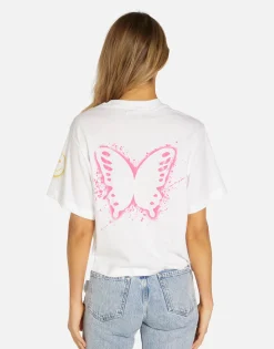 Cheap Splatter Elements Boxy Crop Tee In | Rue By Women Short Sleeve