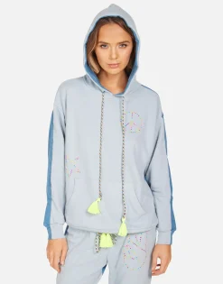 New Stephanie X Neon Stud Peace Women Hoodies