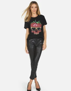 Sale Strawberry Skull Vintage Tee In | Edda X By Women Short Sleeve