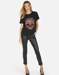 Sale Strawberry Skull Vintage Tee In | Edda X By Women Short Sleeve