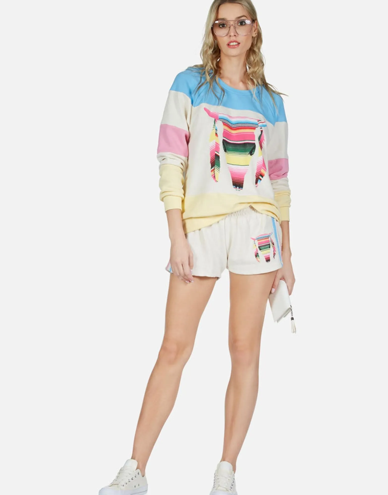 Flash Sale Stripe Bull Color Block Raglan Pullover | Lina By Women Long Sleeve