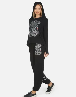 Cheap Tanzy Crystal Rocker Teddy Women Long Sweatpants
