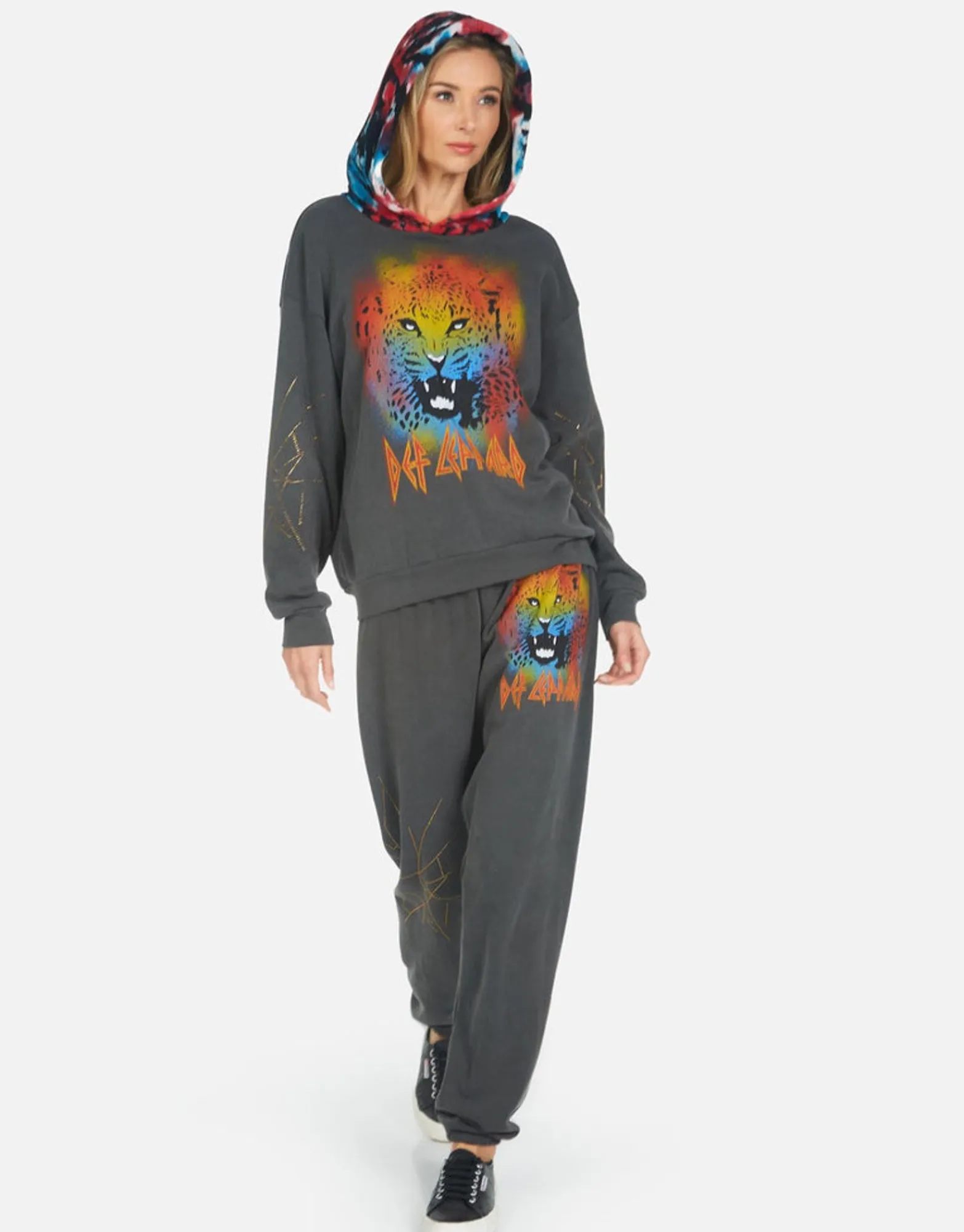 Sale Tanzy Def Leppard Leopard Women Long Sweatpants