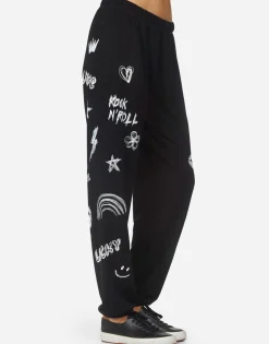 Best Sale Tanzy Doodle Elements Women Long Sweatpants