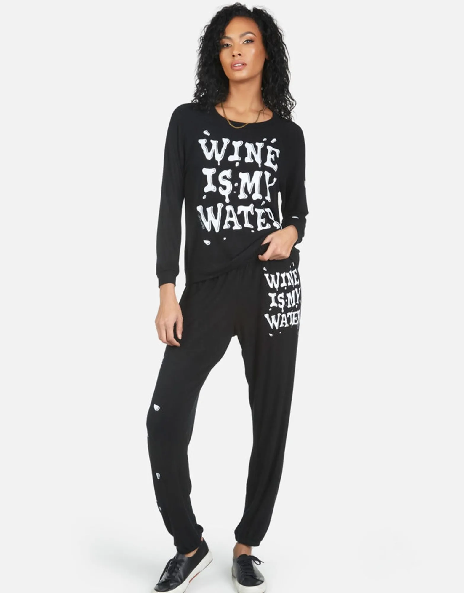 Fashion Tanzy Wine Is My Water Women Long Sweatpants
