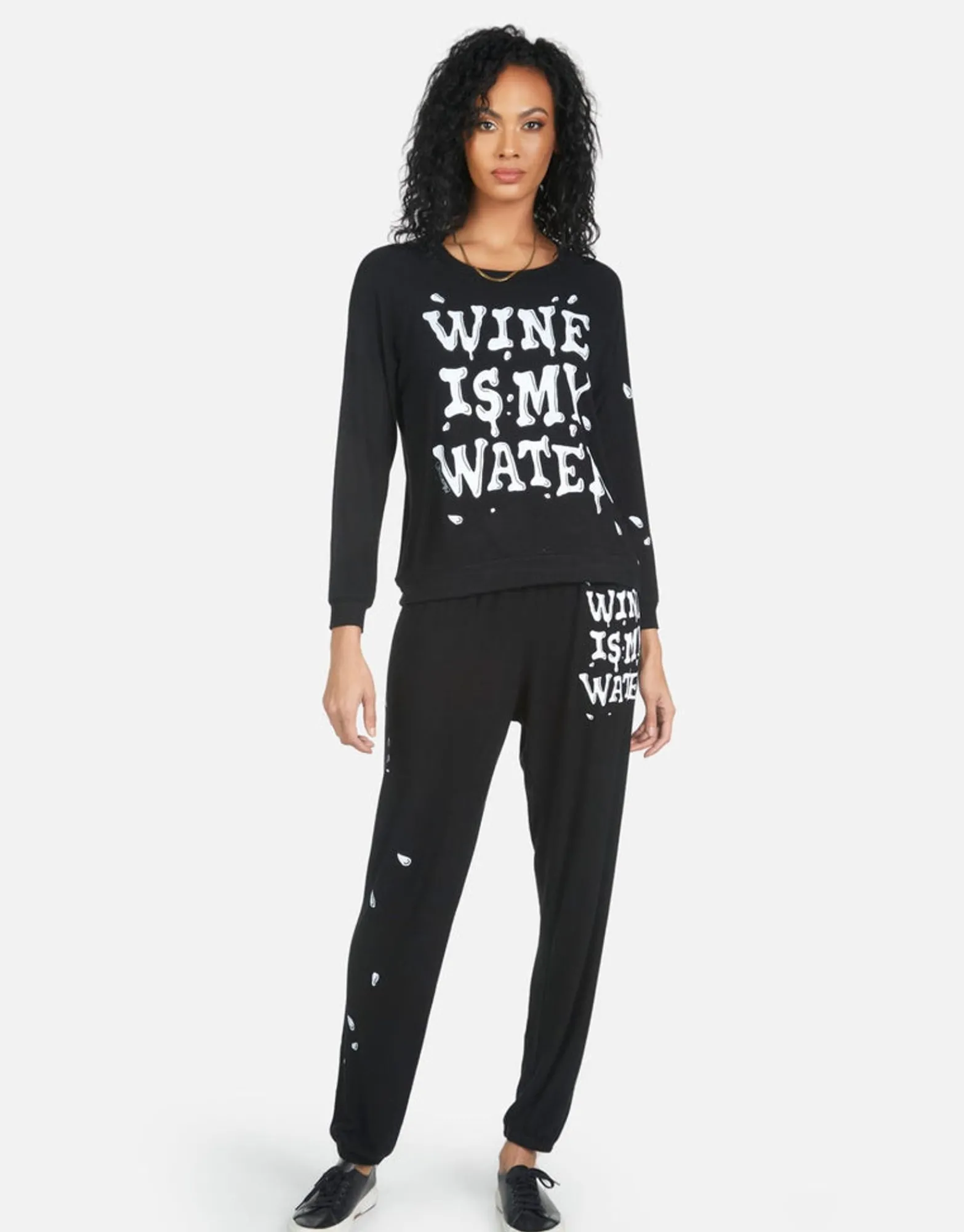 Fashion Tanzy Wine Is My Water Women Long Sweatpants