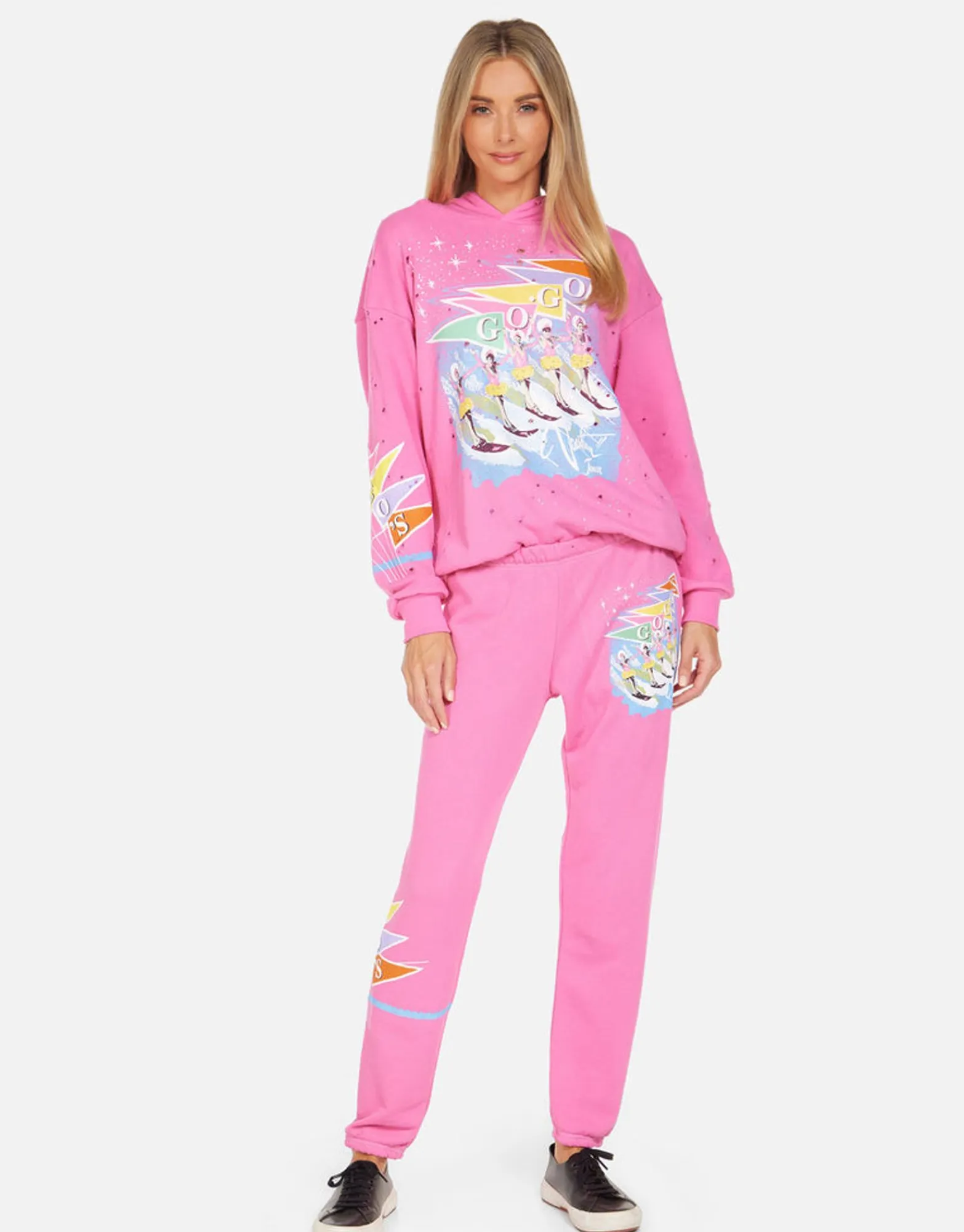 Best The Go-Go'S Vacation Tour Pink Hoodie | Harmony By Women Hoodies