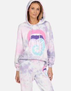 Best Sale Tie Dye Tongue Pullover Hoodie | Anissa By Women Hoodies