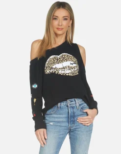 Hot Trinidy Leopard Lip Women Long Sleeve