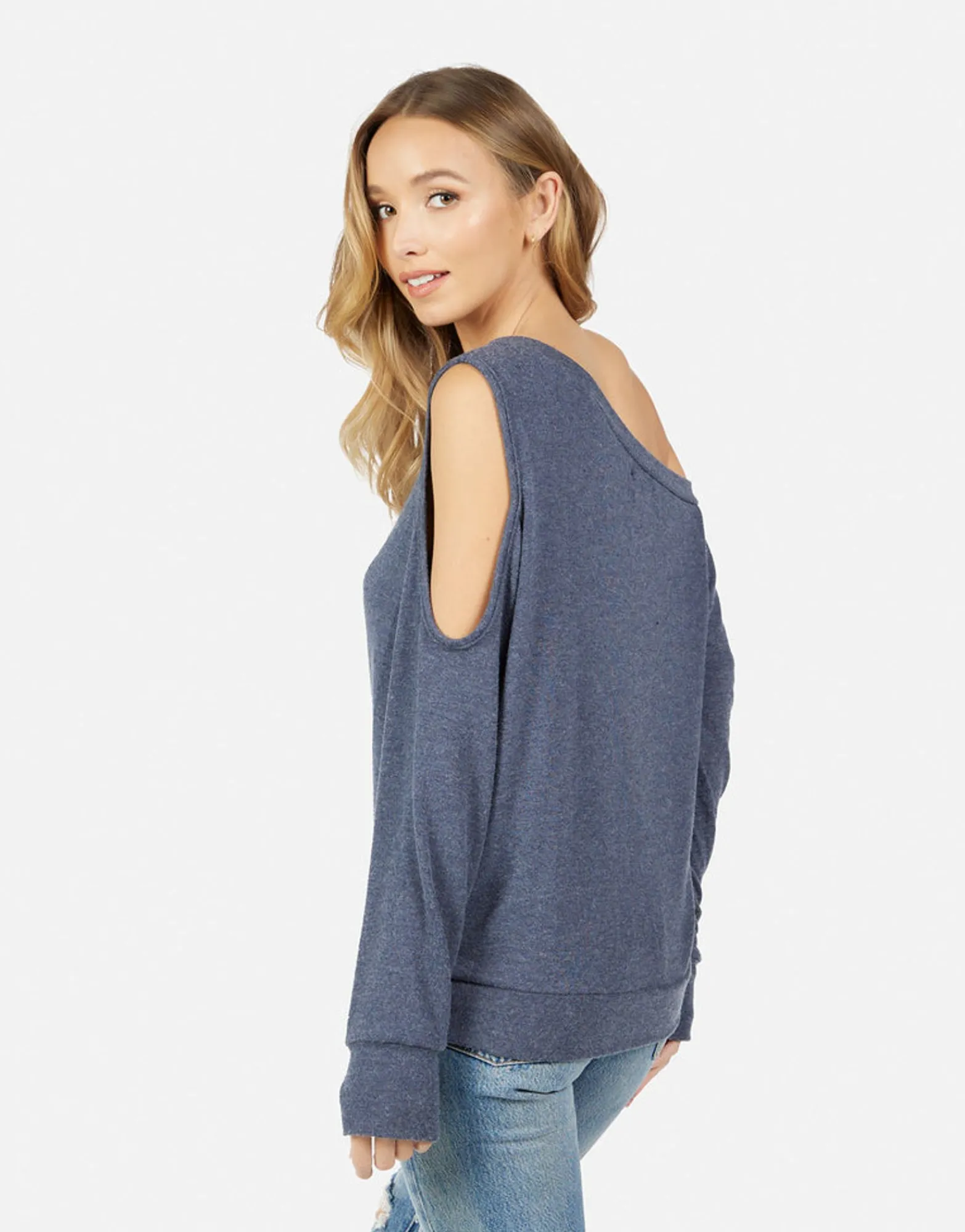 Cheap Trinidy Studded Stripe Peace Women Long Sleeve