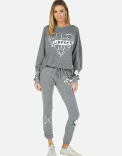 Discount Uri Bone Diamond Women Long Sweatpants