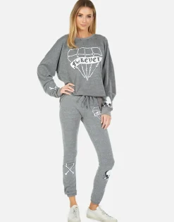 Discount Uri Bone Diamond Women Long Sweatpants