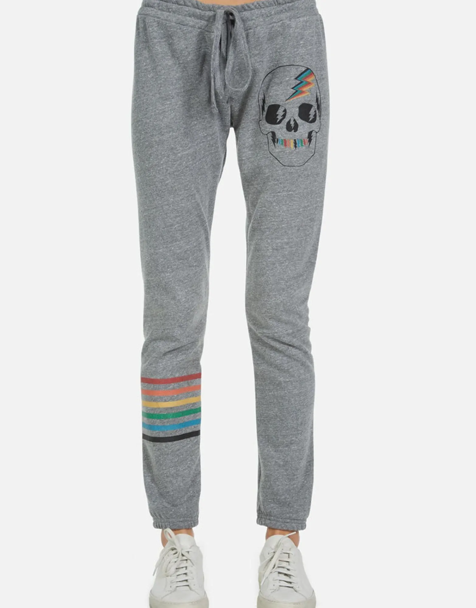 Cheap Uri Rainbow Electric Skull Women Long Sweatpants
