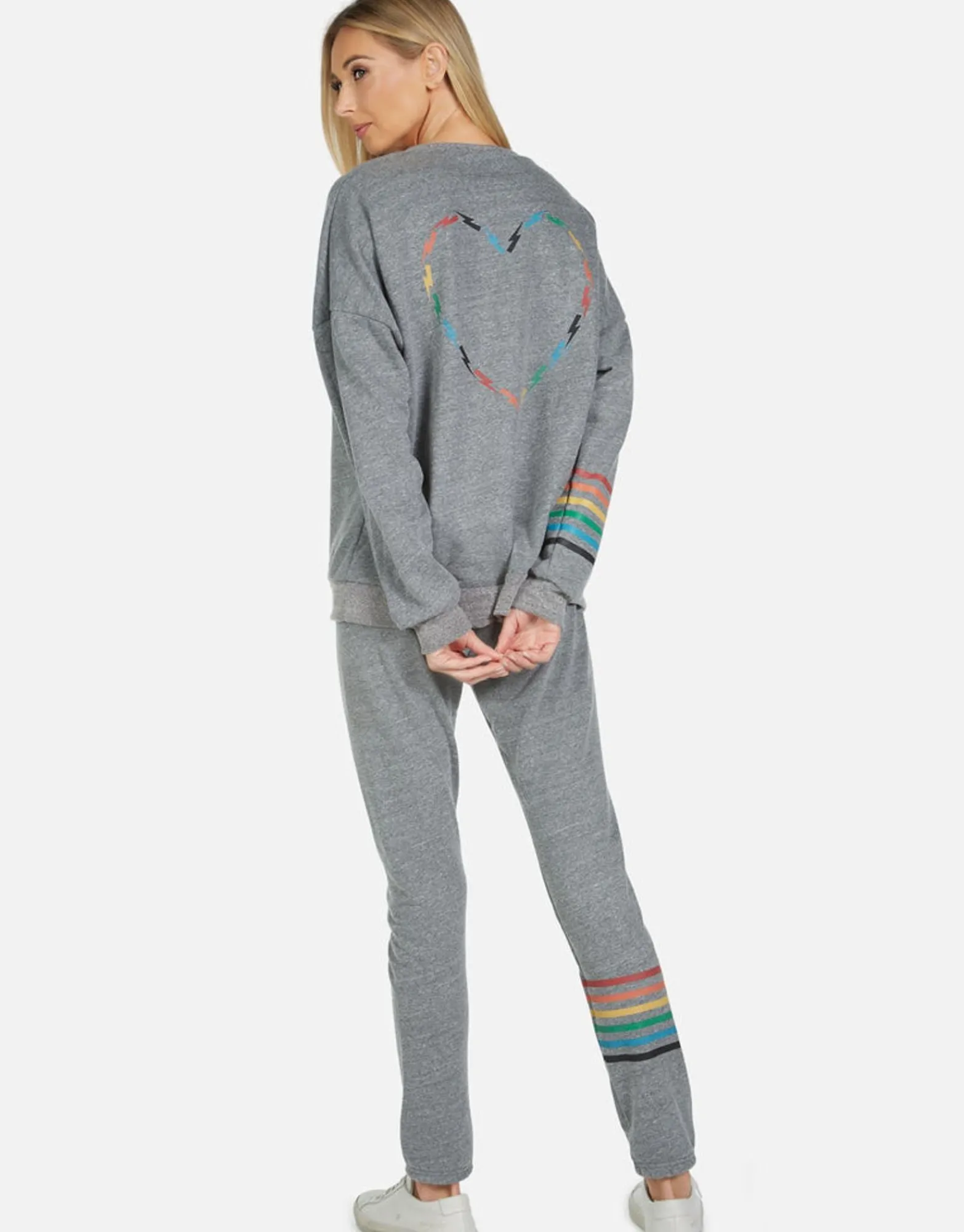 Cheap Uri Rainbow Electric Skull Women Long Sweatpants