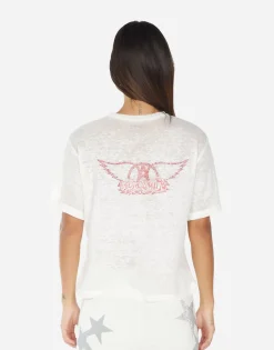 Hot Vintage Aerosmith Women'S T-Shirt | Linnea By Women Short Sleeve