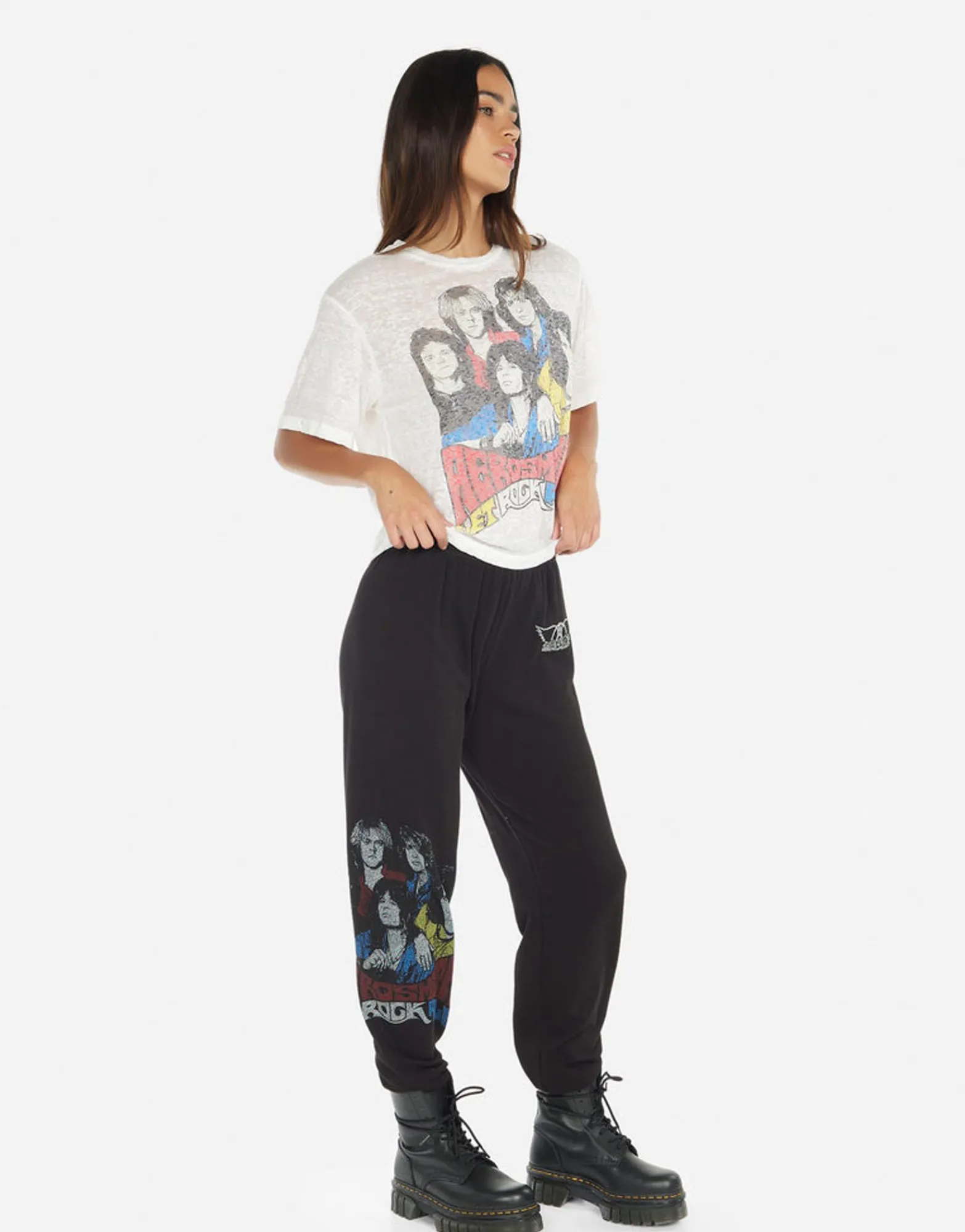 Hot Vintage Aerosmith Women'S T-Shirt | Linnea By Women Short Sleeve