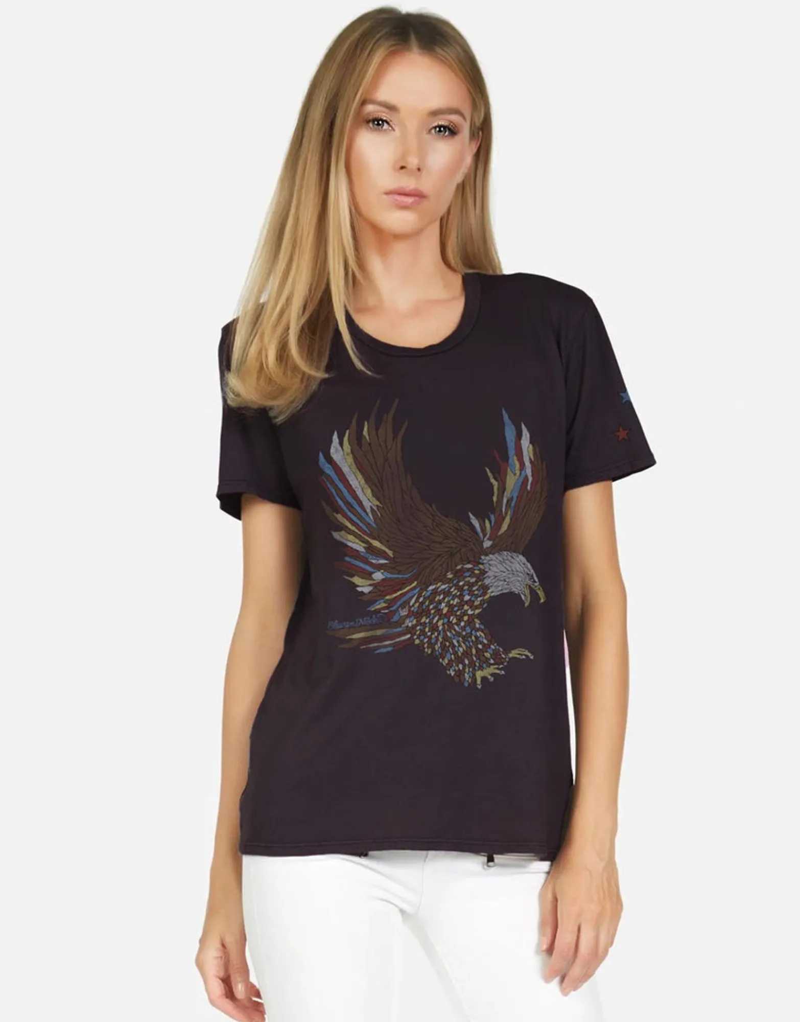 Hot Vintage Eagle Boyfriend Tee In | Wolf X By Women Short Sleeve