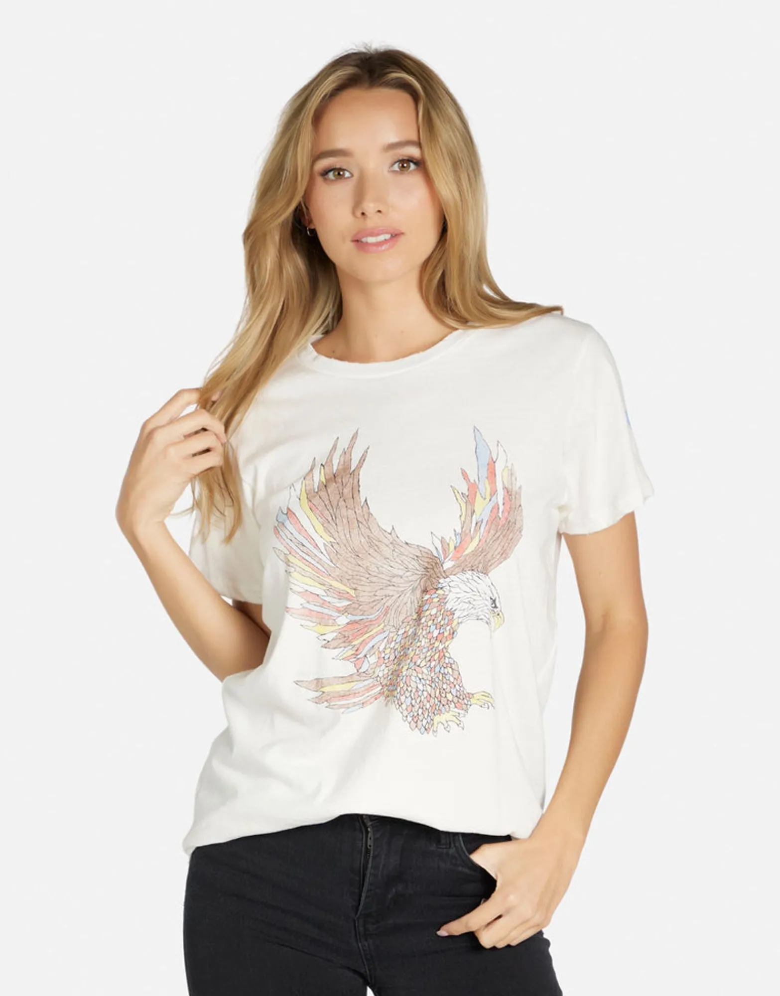 Sale Vintage Eagle Boyfriend Tee In | Wolf By Women Short Sleeve