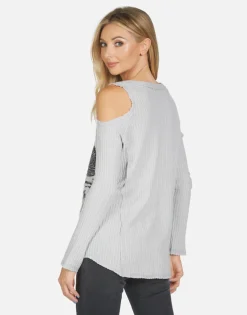 Flash Sale Vinyl Lip Fitted Thermal Top | Alison X By Women Long Sleeve