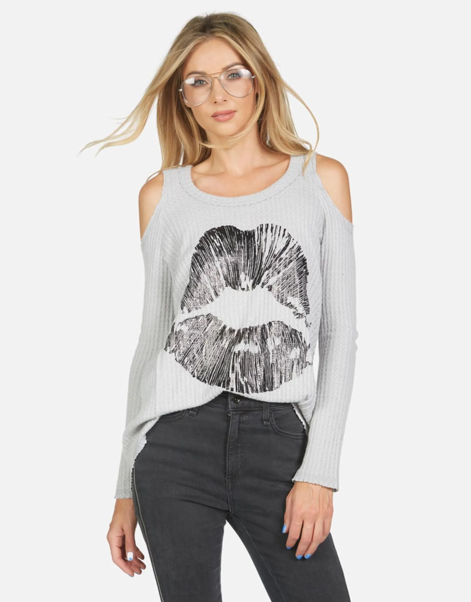 Flash Sale Vinyl Lip Fitted Thermal Top | Alison X By Women Long Sleeve