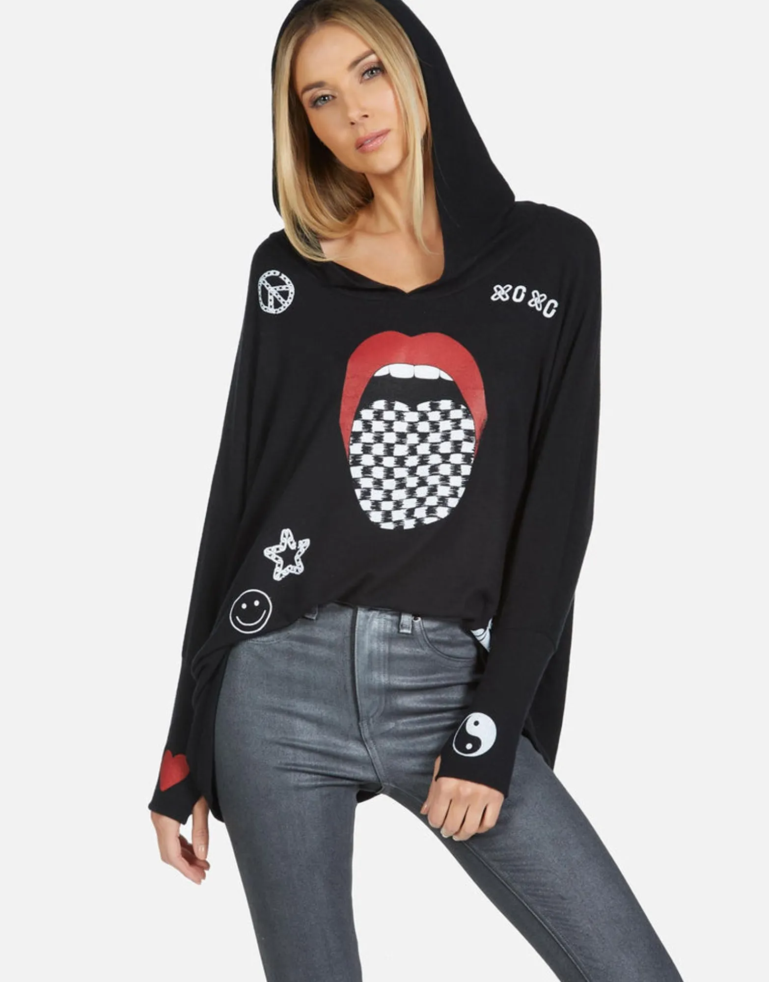 Online Wilma Checker Tongue Women Hoodies
