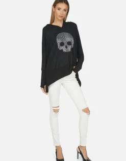 Hot Wilma Nailhead Skull Women Hoodies