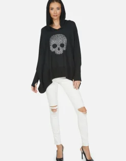 Hot Wilma Nailhead Skull Women Hoodies