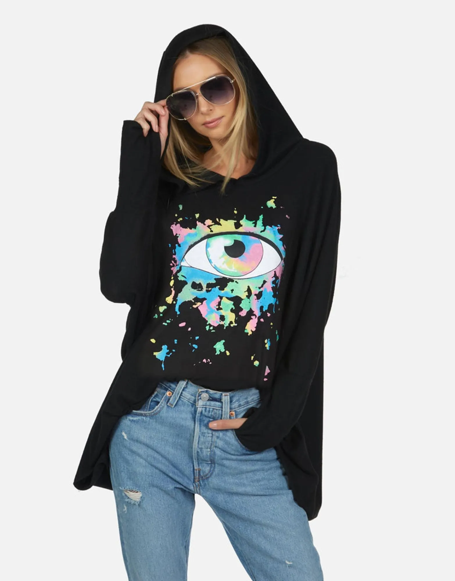New Wilma Watercolor Eye Women Hoodies